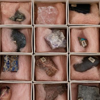 A collection of minerals from the first half of the 20th century.