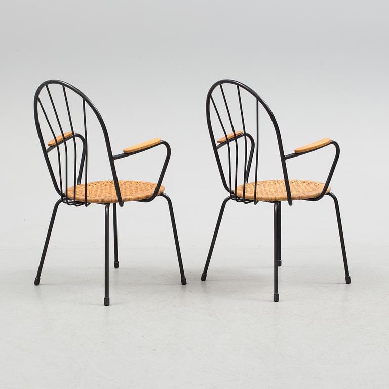 A set of six second half of the 20th century chairs.