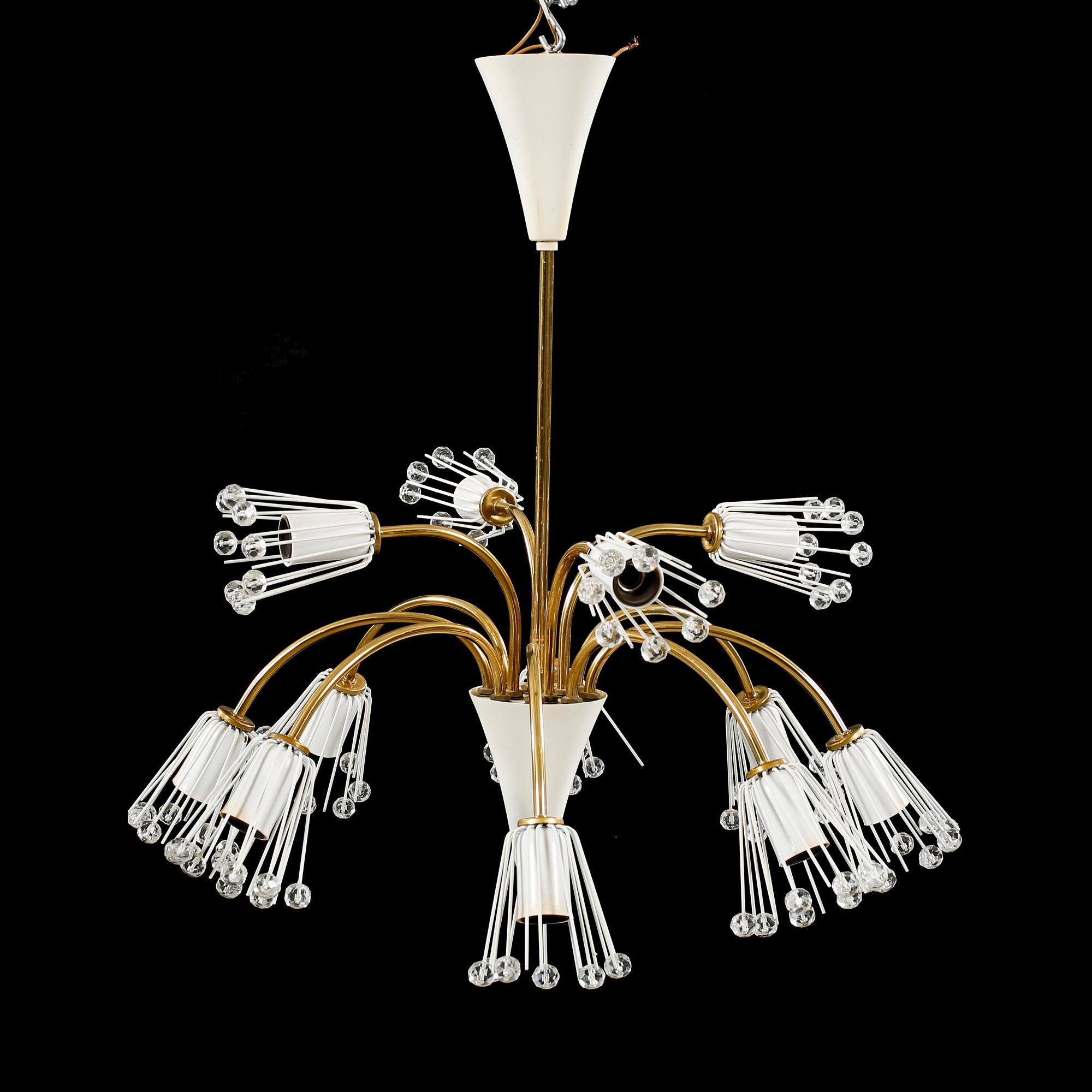 A ceiling lamp and one wall lamp possibly by Emil Stejnar, from the latter half of the 20th century.