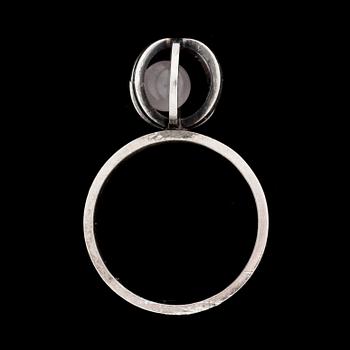 RING, sterling med rosenkvarts. Vikt ca 4g.