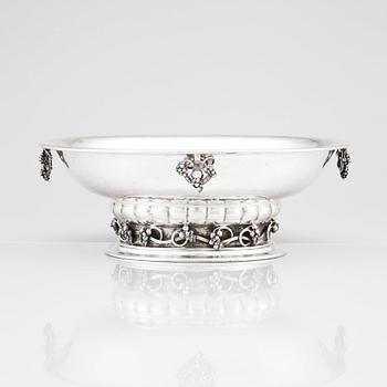 Georg Jensen, jardinière, Köpenhamn 1919, 830/1000 silver, design nr 296. Modellen formgiven samma år, 1919.