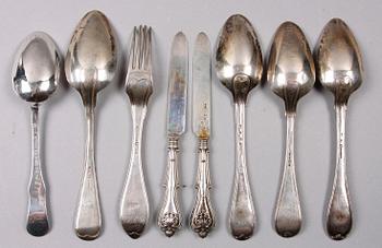 BESTICK, 8 st, silver, bl a Zethelius, 1775-1858.