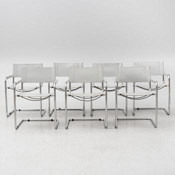 Seven chairs, probably Italy, 1980s.