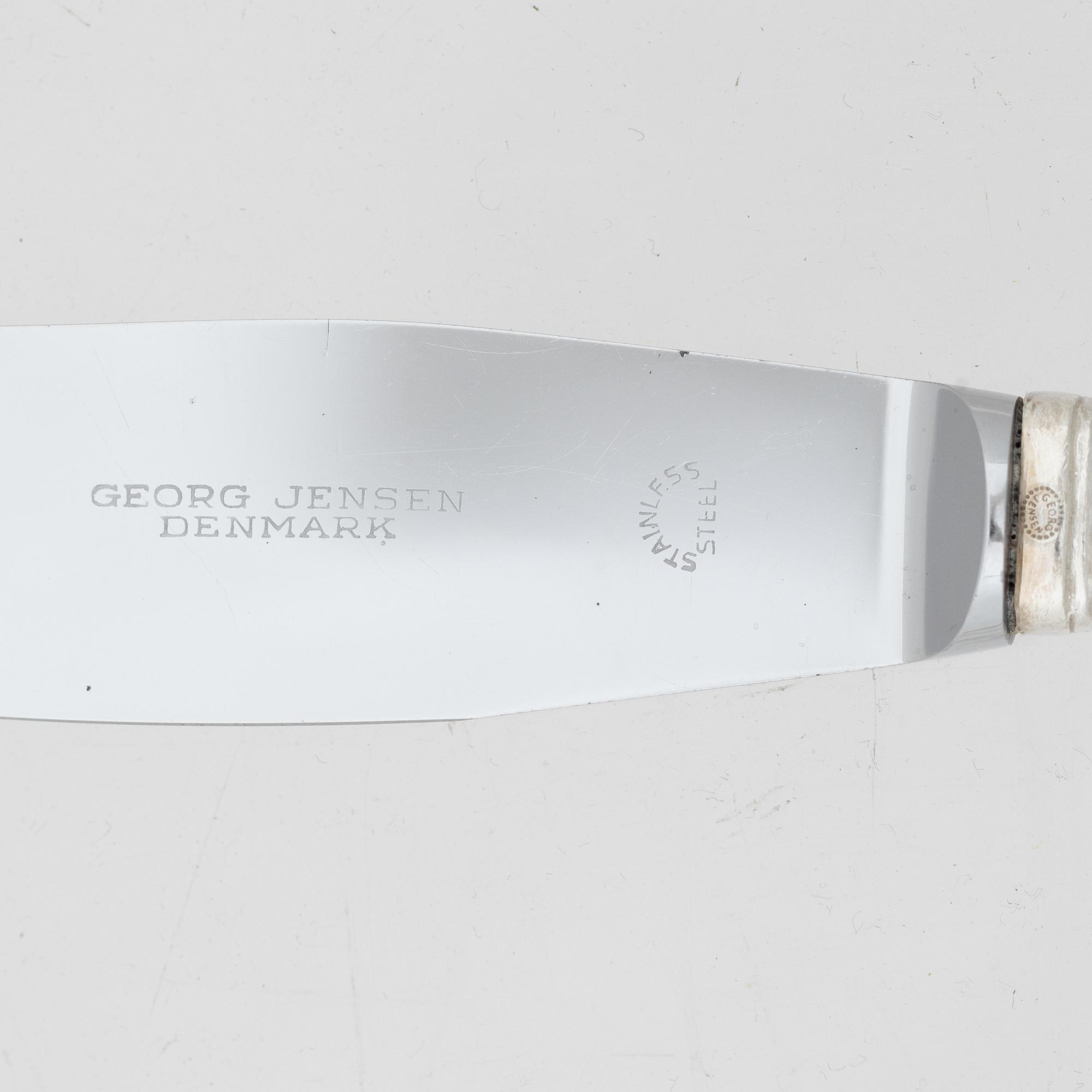 Johan Rohde, a sterling silver cutlery set, 'Konge/Acorn', Georg Jensen, Denmark, after 1945 (63 pieces).