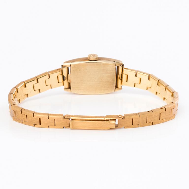 OMEGA De Ville, rannekello, 14K kultaa, kullattu terästä, 16x14 mm.