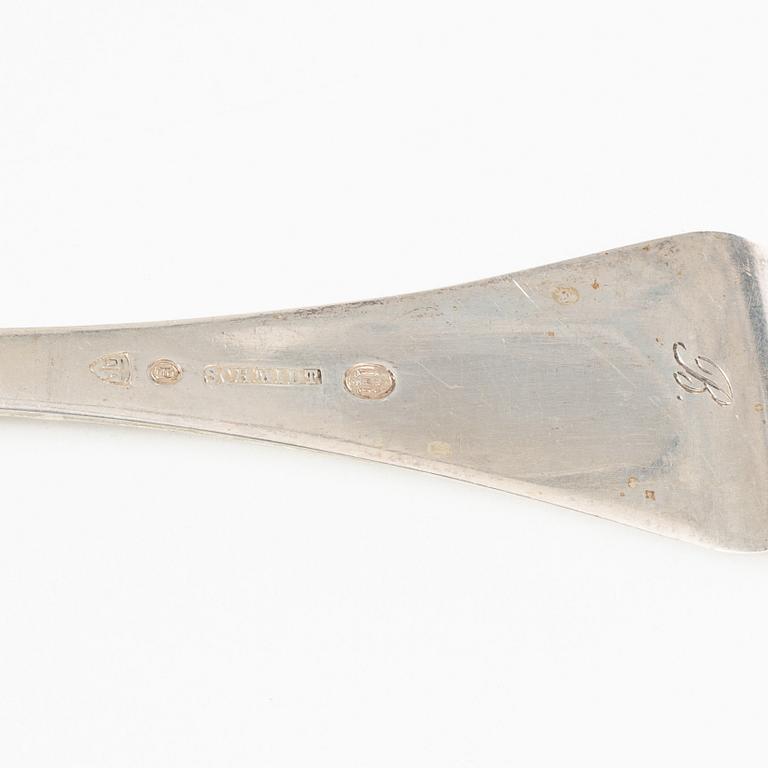 Bestick, 10 st, silver, Danmark 1912-13.