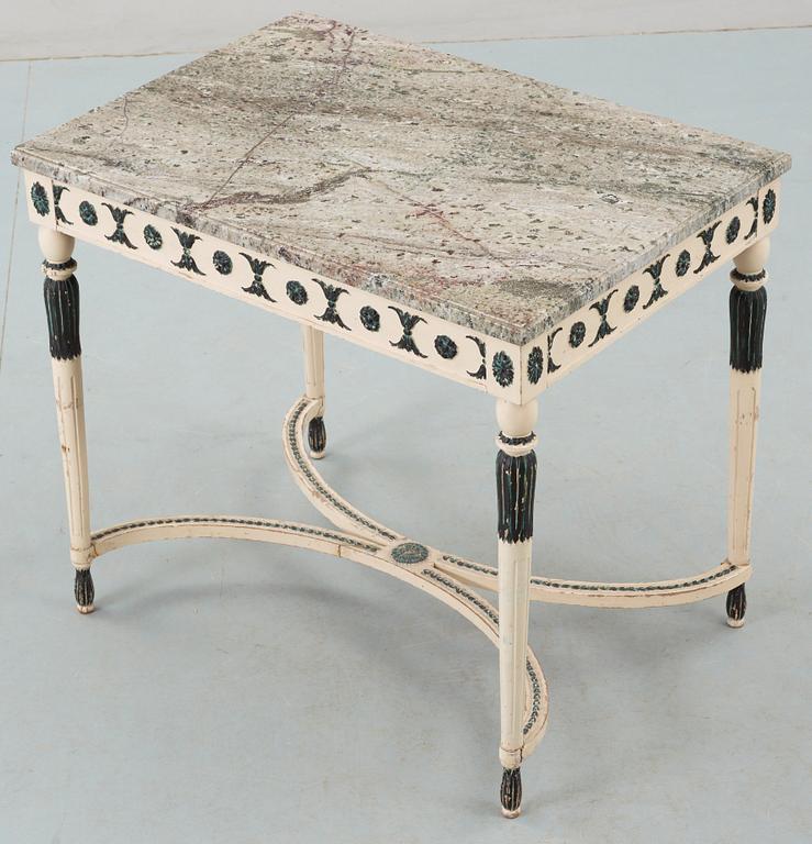 SITTGRUPP, 6 delar, sengustaviansk stil, 1800/1900-tal.