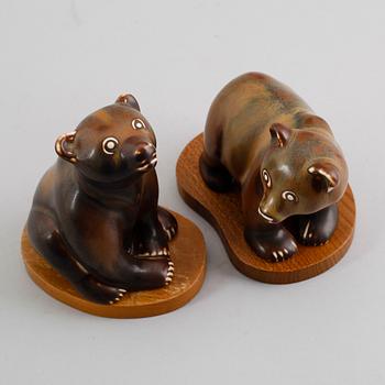 FIGURER, 2 st, Stengods, Gunnar Nylund, Rörstrand.