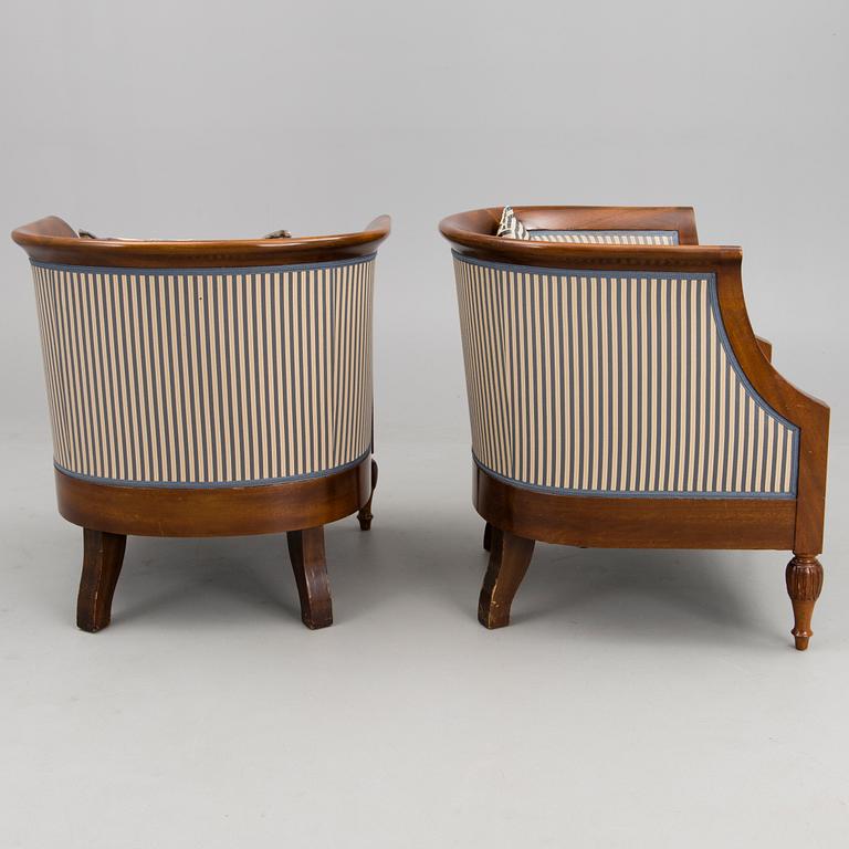 A mid-late 19th Century four-piece sofa suite.