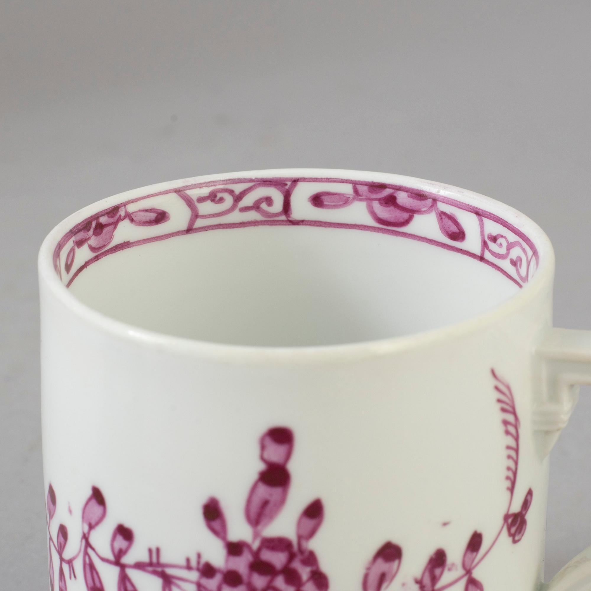 TE/KAFFESERVIS, 18 delar, porslin, Meissen.