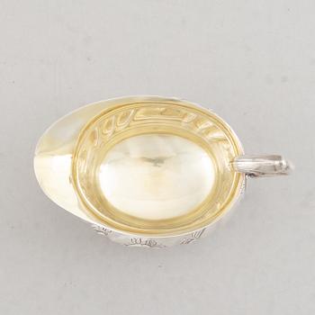 A Three Piece Silver Coffee Service, including mark of CG Hallberg, Stockholm 1961.