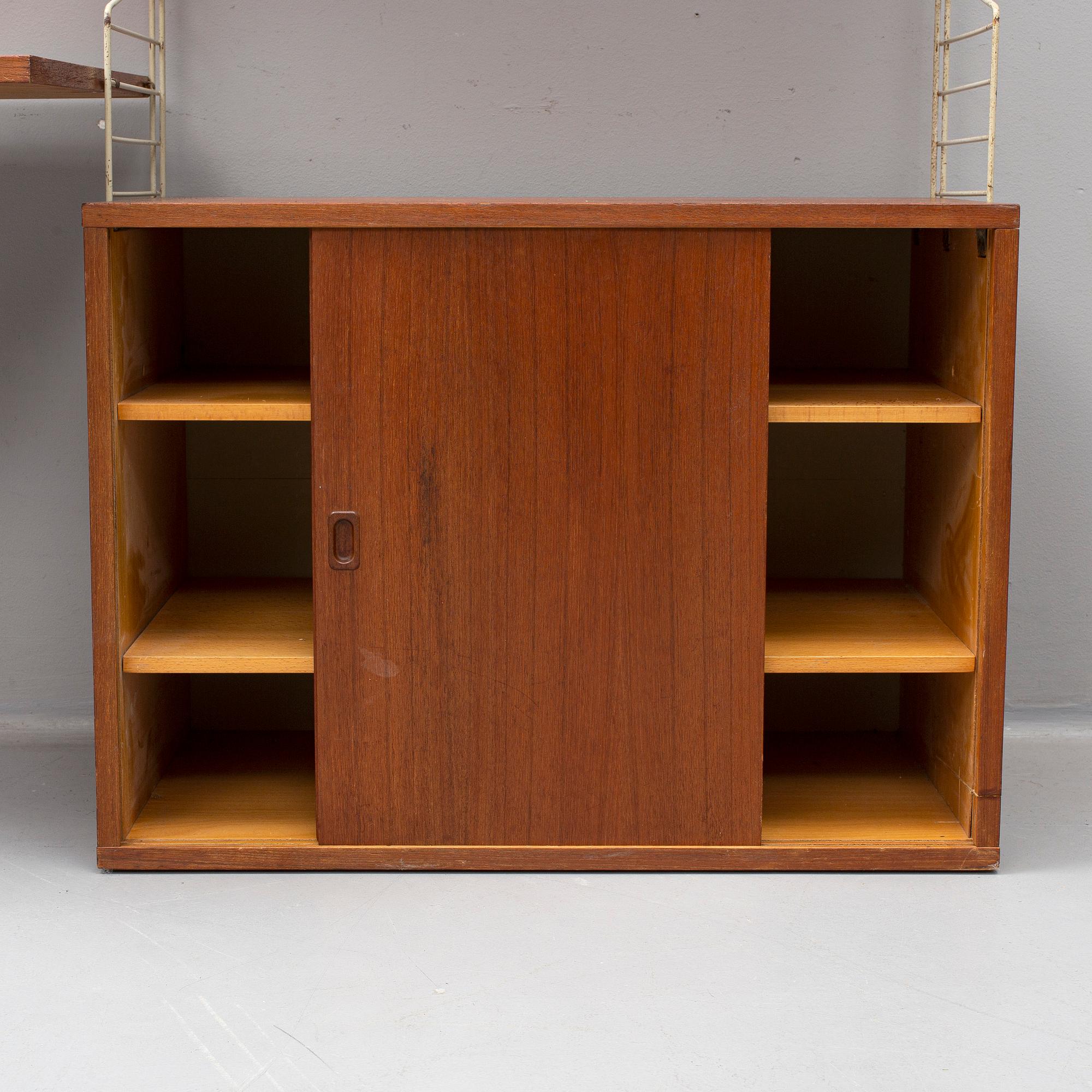NILS STRINNING, a 'String' bookcase, mid 20th Century.