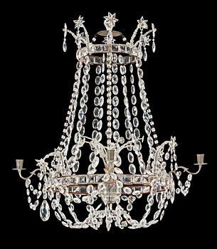 A Central European circa 1800 four-light chandelier.