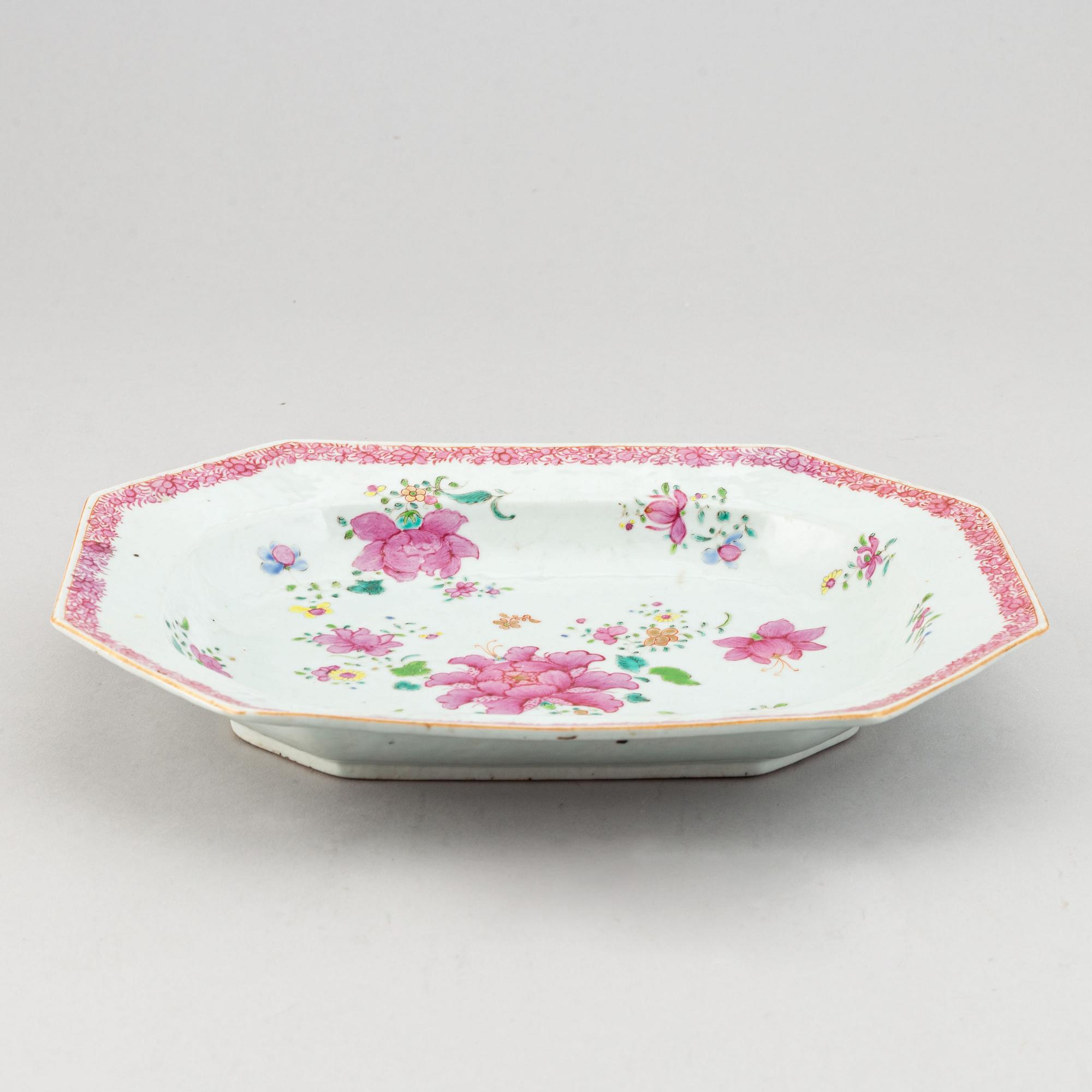 Terrinfat, kompaniporslin. Qingdynastin, Qianlong (1736-95).