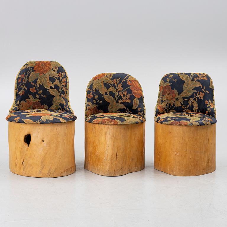 Kubbstolar, 3 st, 1900-tal.