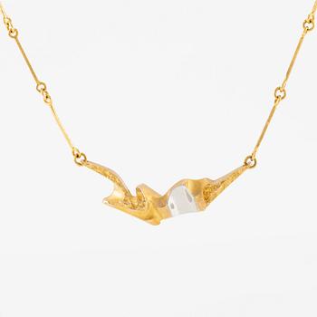 Björn Weckström, necklace 14K gold and platinum, for Lapponia Finland 1988.