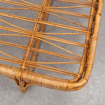 A late 20th Century rattan day bed.