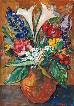 519. Albin Amelin, Still life with flowers.