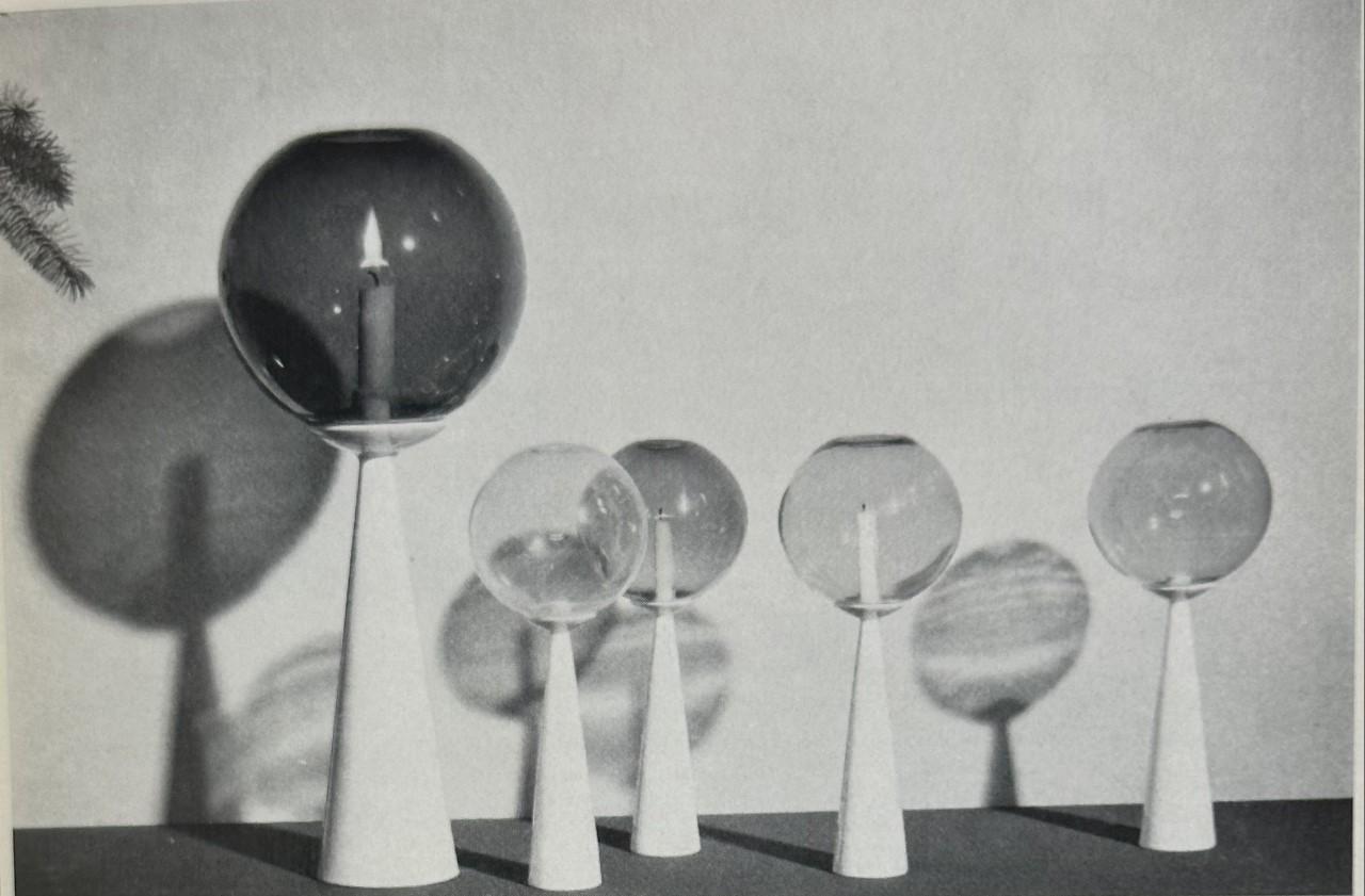 Hans-Agne Jakobsson, a pair of candle holders, model "L 8", Hans-Agne Jakobsson AB, Markaryd, 1950-60s.