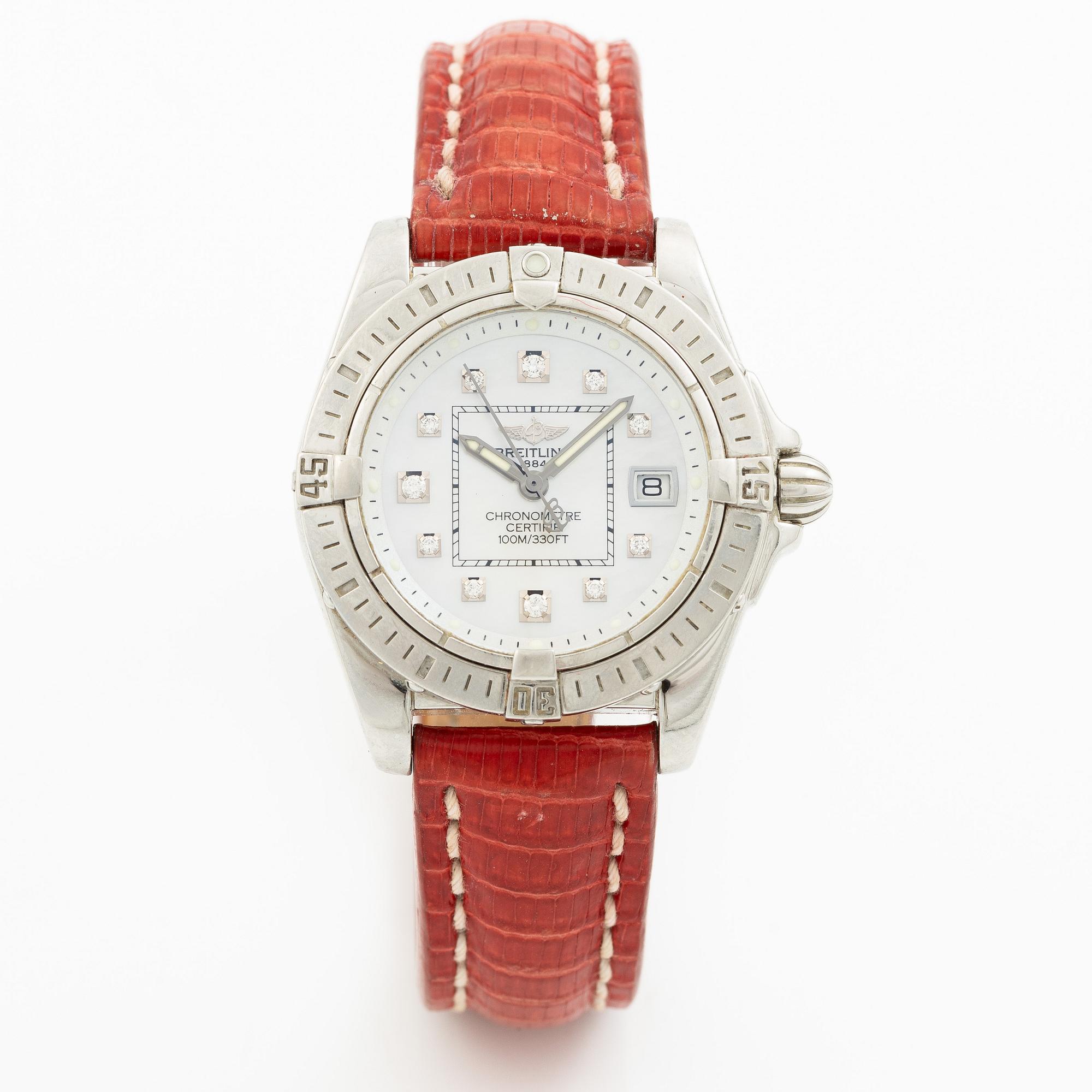 Breitling, Cockpit Lady, "MOP diamond dial", wristwatch, 31.8 mm.