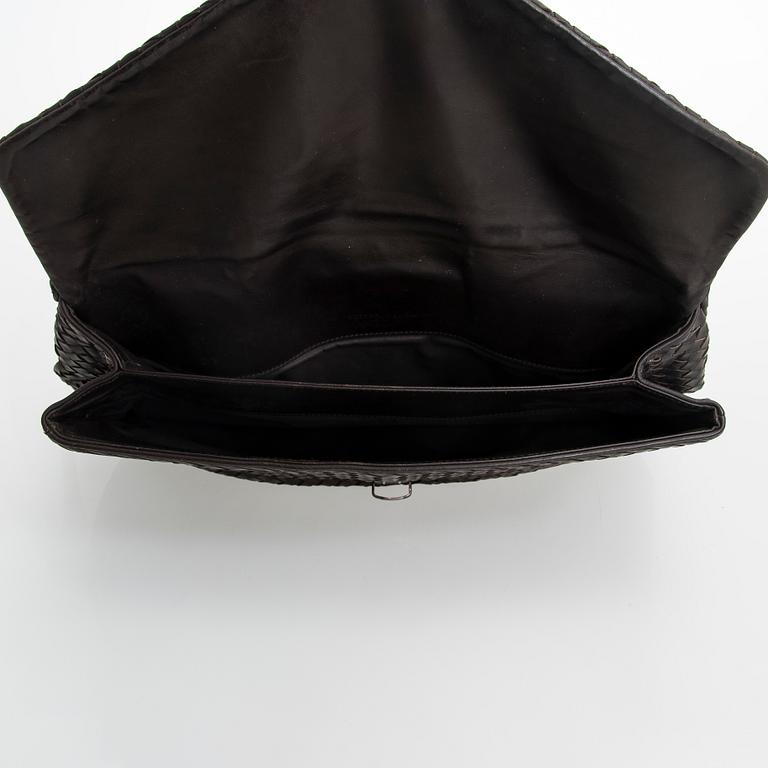 Bottega Veneta, a brown Intrecciato Leather Briefcase.