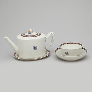SERVISDELAR, 7 delar, porslin, Kina, 1800-tal.