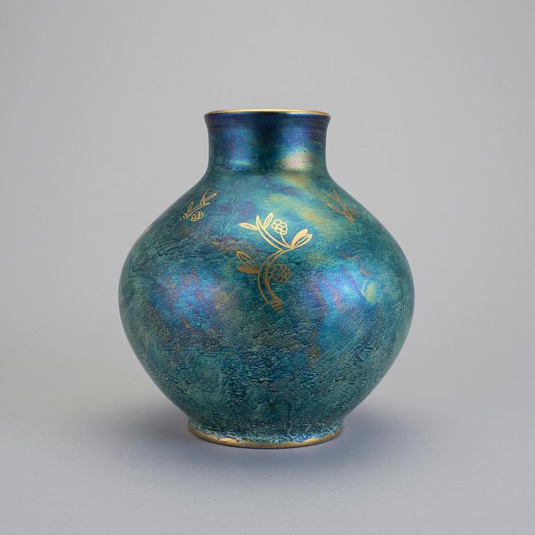 JOSEF EKBERG, vas, Gustavsberg 1920-/30-tal. Flintgods.