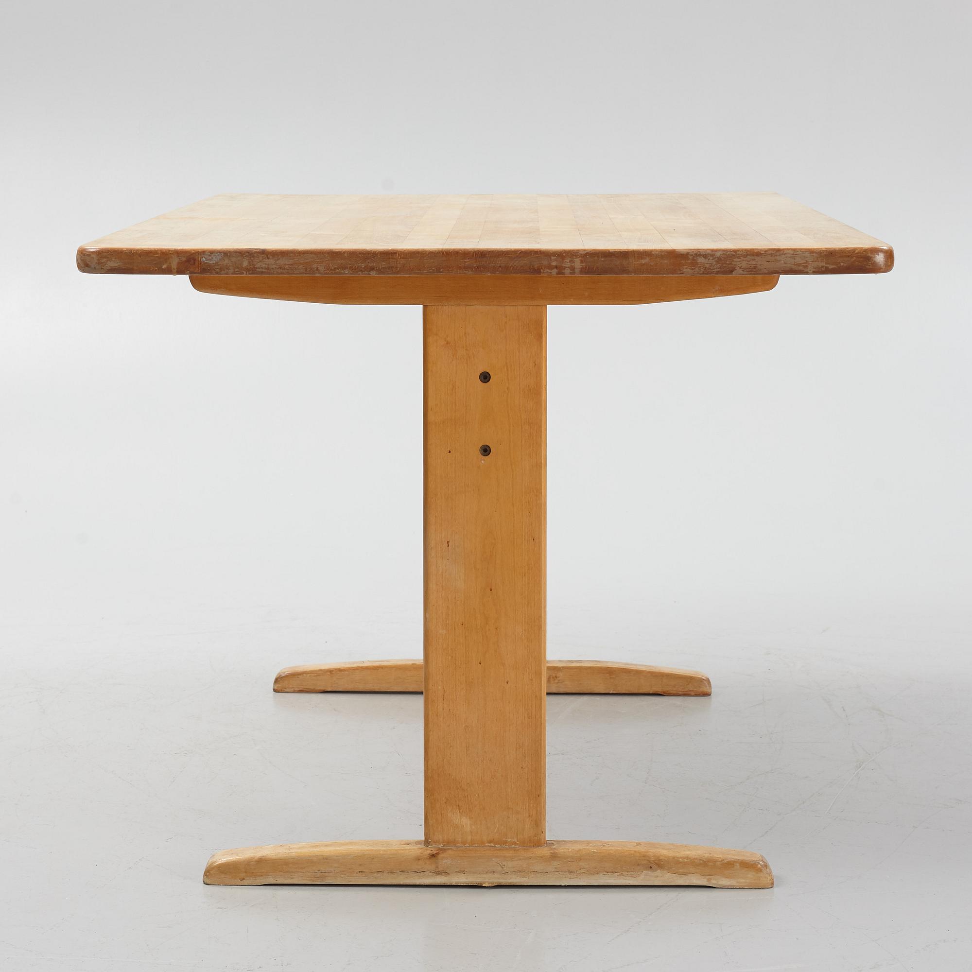 Yngve Ekström, a birch dining table, 'Björka', 1970's.