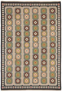 906. CARPET. Flat weave. 356 x 242,5 cm. Sweden 1940's-1960's.