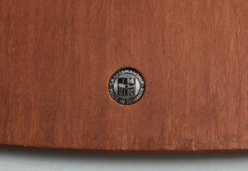 A set of four Arne Hovmand-Olsen teak and mahogany chairs, Mogens Kold, A/S Kerteminde, Denmark 1950's.