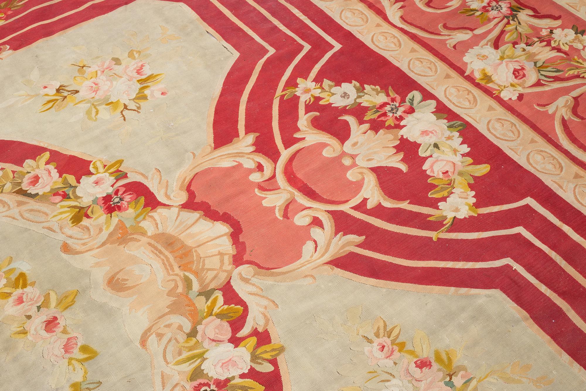 A carpet, tapestry weave, ca 625 x 431,5 cm, Aubusson the middle of the 19th century - around 1900, France.