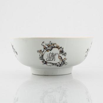 Bålskål, porslin, Kina, Qingdynastin, Qianlong (1736-95).