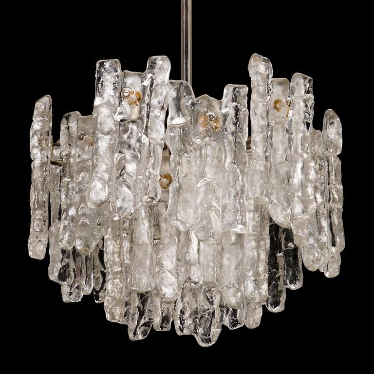 A 1960s "Ice block chandelier" by J.T Design, Kalmar, Austria.