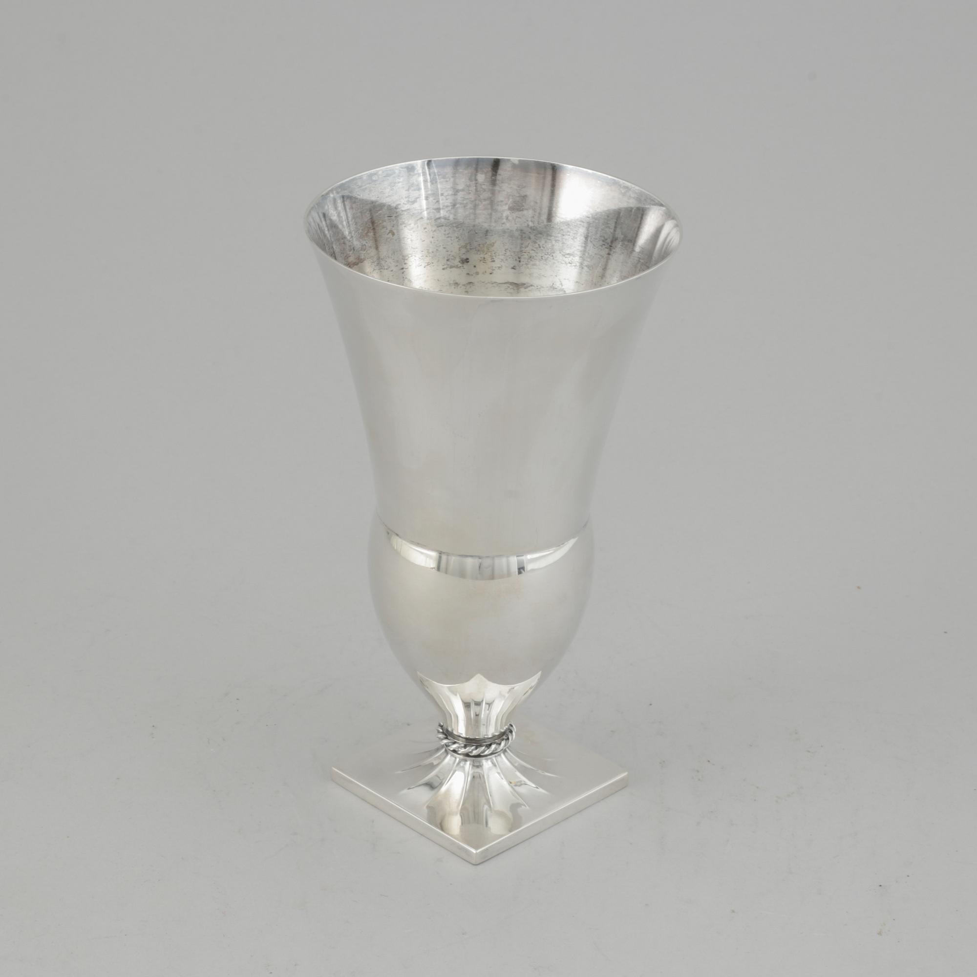Just Andersen, a silver vase, GAB, Stockholm 1929.