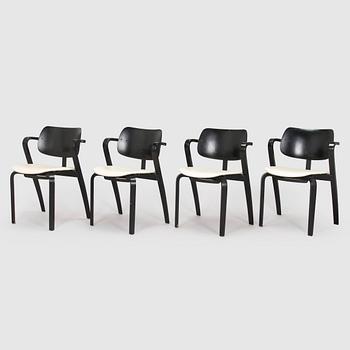 Ilmari Tapiovaara, a set of four 1960s 'Aslak' armchairs for Asko, Finland.