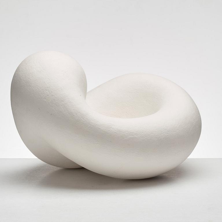 Eva Hild, a white stoneware sculpture, "Bumling" series, Sweden 1999.