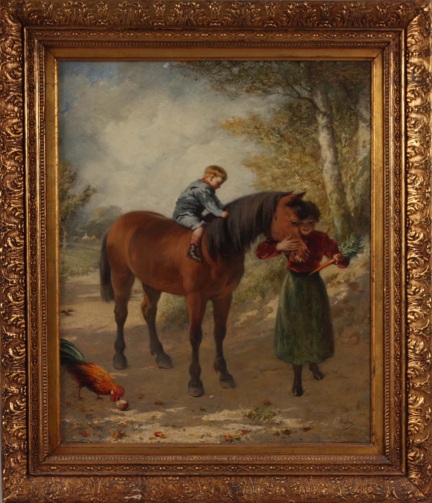 OKÄND KONSTNÄR, 1800-tal, otydl sign T Hughes.