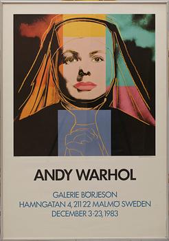 ANDY WARHOL, efter, affischer, 3 st, Galerie Börjeson 1983.