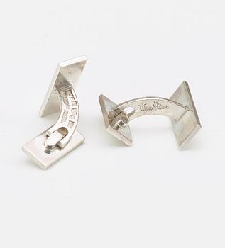 A pair of Wiwen Nilsson sterling cuff-links, Lund 1958.