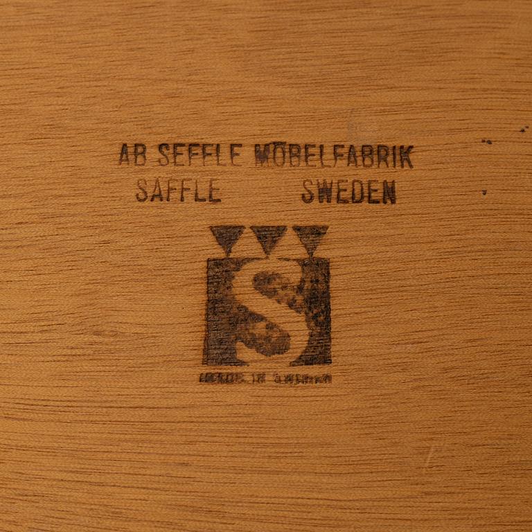 A teak veneered desk, Seffle Möbelfabrik, mid 20th Century.