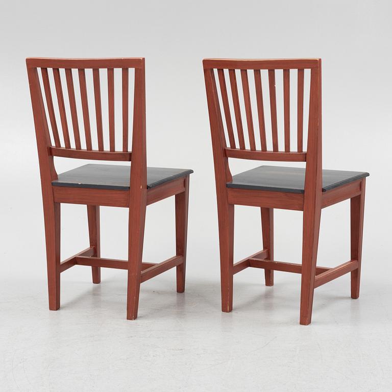 Chairs, 6 pcs, Leksand model, late 20th century.