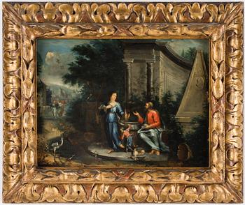 OKÄND KONSTNÄR, olja på pannå, 1600/1700-tal.