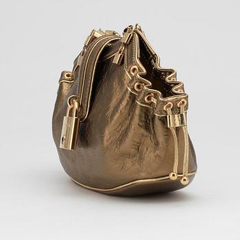 LOUIS VUITTON, a bronze coloured monogram leather handbag.