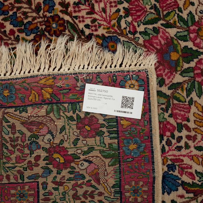 MATTA, old/semiantik, Kirman Laver, figural. Ca 222 x 139 cm.