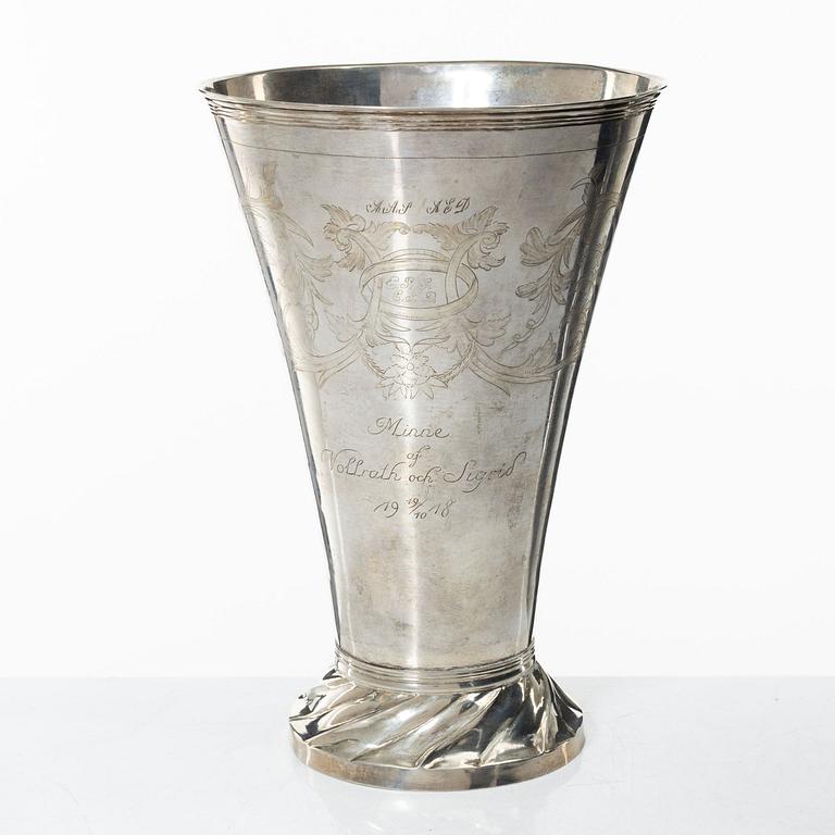 Bägare, silver, Lars Löfgren Hudiksvall (1797-1853).