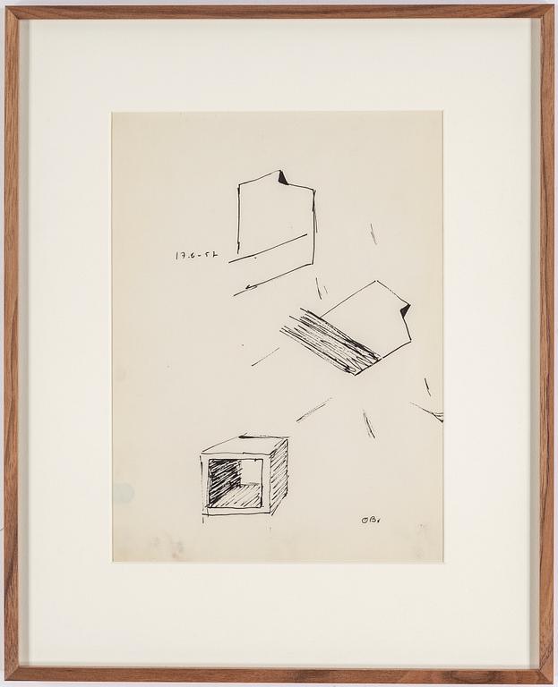 OLLE BONNIÉR, ink on paper, signed and dated 17.6-57.