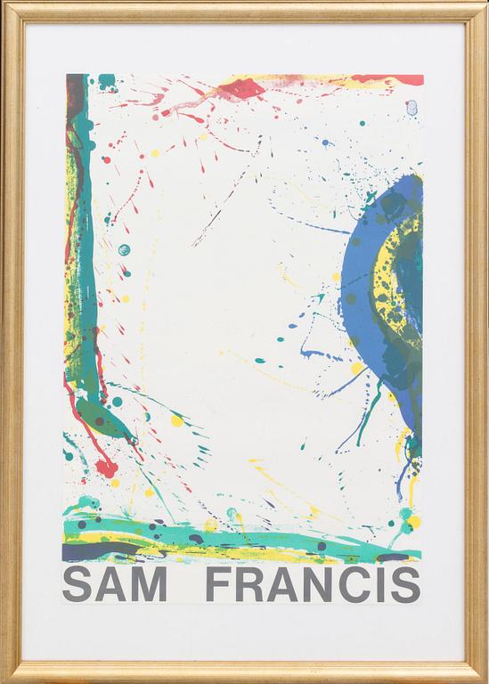 SAM FRANCIS, efter, färglitografi, "Poems in the sky" osignerat, Atelier d´Art Desjobert Paris.