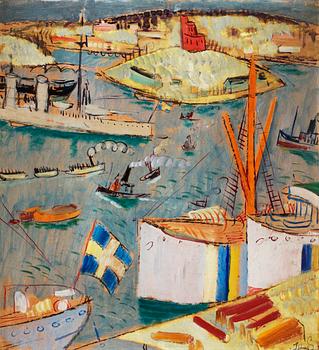 104. Isaac Grünewald, View over Kastellholmen, Stockholm.