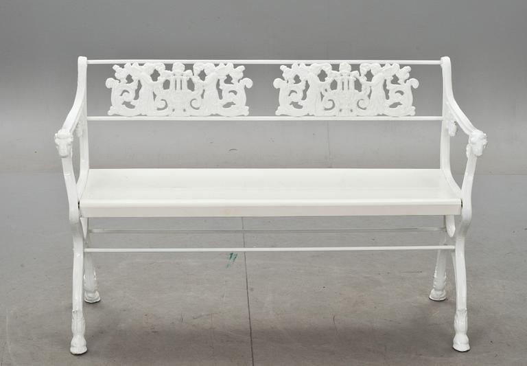 PARKBÄNK, efter design av Karl Friedrich Schinkel, 1900-tal.