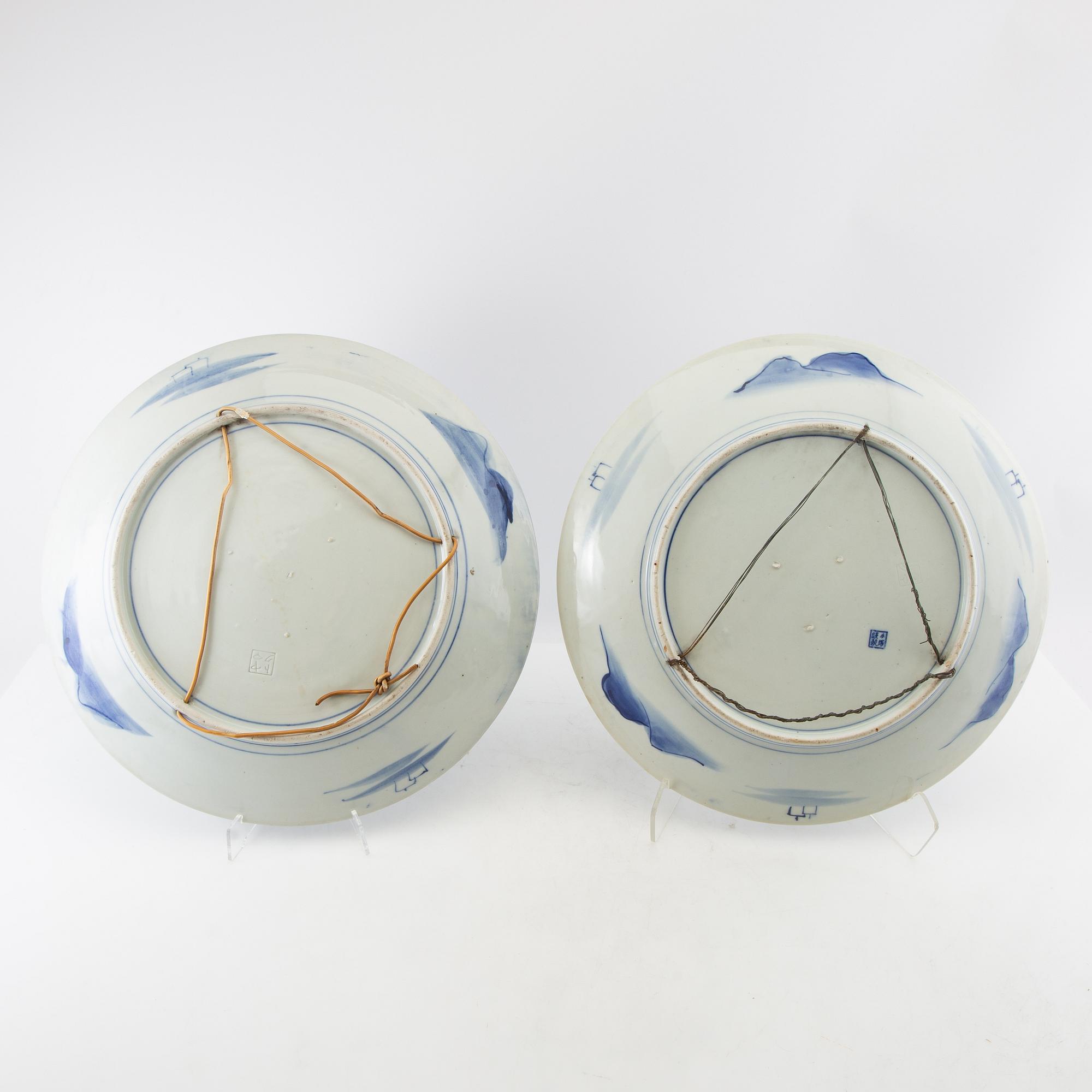 Fat 2 st Japan 1900-talets första hälft porslin.